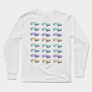 Colorful watercolor classic vintage car pattern Long Sleeve T-Shirt